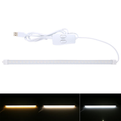 شريط إضاءة LED USB ثلاثي الألوان بطول 34 سم، 60 مصباح LED، 400 لومن، مزود بمفتاح