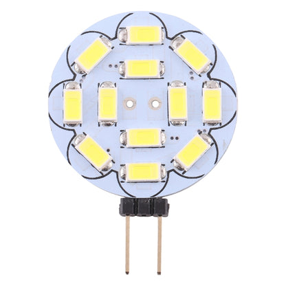 مصباح G4 12 LED SMD 5730 360LM 2800-3200K دائري الشكل مزود بخاصية التعتيم المستمر لتوفير الطاقة، قاعدة دبوس، تيار مستمر 12 فولت، G4 12 LED SMD 5730 360LM، G4 12 LED SMD 5730 360LM