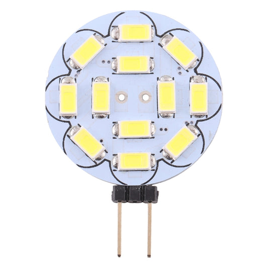 مصباح G4 12 LED SMD 5730 360LM 2800-3200K دائري الشكل مزود بخاصية التعتيم المستمر لتوفير الطاقة، قاعدة دبوس، تيار مستمر 12 فولت، G4 12 LED SMD 5730 360LM، G4 12 LED SMD 5730 360LM