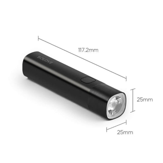 مصباح يدوي شاومي يوبين SOLOVE LED الأصلي بقوة 3000 مللي أمبير في الساعة ومنفذ USB متعدد الوظائف، إضاءة محمولة SOLOVE