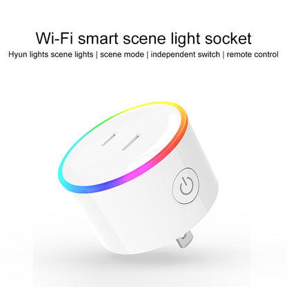 مقبس ذكي للتحكم عن بعد بإضاءة المشهد RGB 10A يعمل مع Alexa وGoogle Home وIFTTT، تيار متردد 100-240 فولت، قابس JP، XS-A18