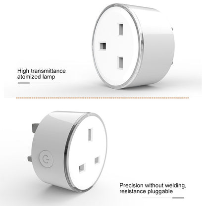 10A RGB Scene Light WiFi Remote Control Smart Socket Works with Alexa & Google Home, AC 220-240V, UK Plug, XS-SSC03