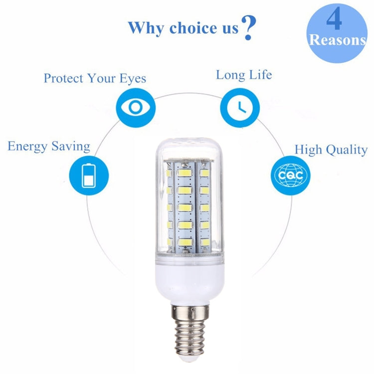 36 LEDs SMD 5730 Bulb, AC 220-240V, 3.5W 220V White Light