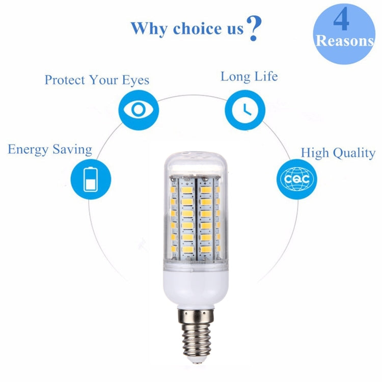 56 مصباح LED SMD 5730، تيار متردد 220 فولت، 5 وات 220 فولت، أبيض دافئ