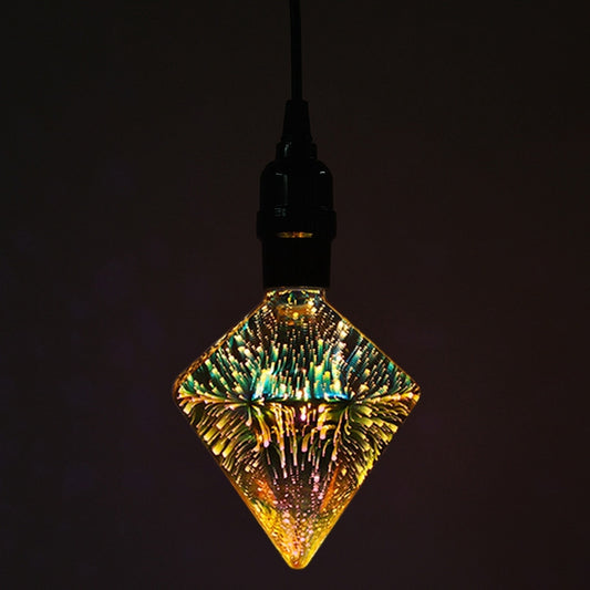 2700K 48 LEDs SMD 2835 Vintage Atmosphere Decoration Art Lamp, AC 85-265V, Pointed Diamond Shape
