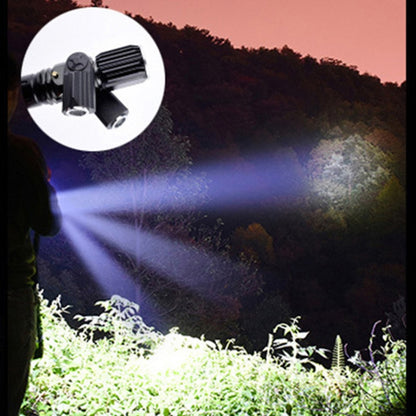 KS-737 USB Charging Waterproof T6+XPE Zoomable LED Flashlight with 4-Modes, KS-737