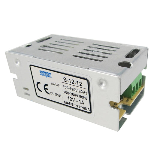 SOMPOM S-12-12 12 واط 12 فولت 1 أمبير محرك قذيفة حديدية شريط إضاءة LED مزود طاقة شاشة الإضاءة، 12 واط 1 أمبير