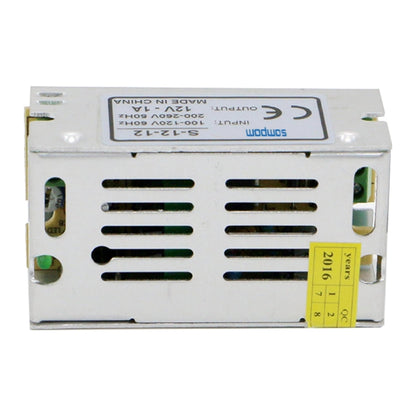 SOMPOM S-12-12 12 واط 12 فولت 1 أمبير محرك قذيفة حديدية شريط إضاءة LED مزود طاقة شاشة الإضاءة، 12 واط 1 أمبير