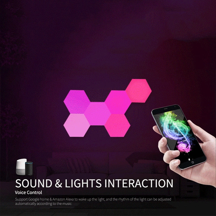 3 PCS / Set LifeSmart Creative Geometry Assembly Quantum Light with Base, Smart APP Control / Voice Control, 3 PCS