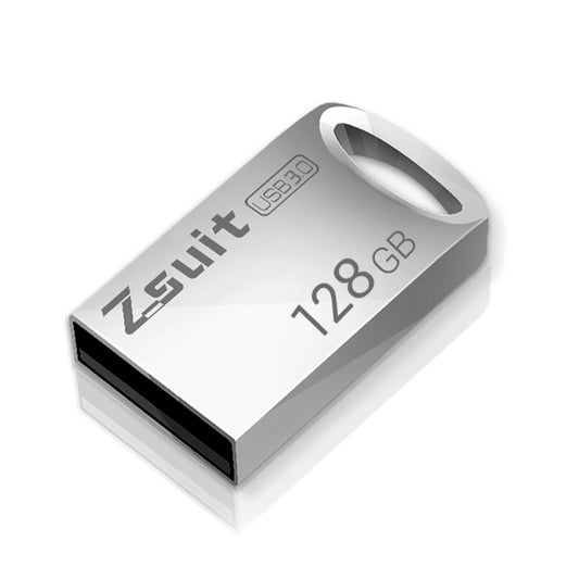 قرص فلاش USB صغير على شكل حلقة معدنية من Zsuit بسعة 128 جيجابايت بمنفذ USB 3.0، سعة 128 جيجابايت