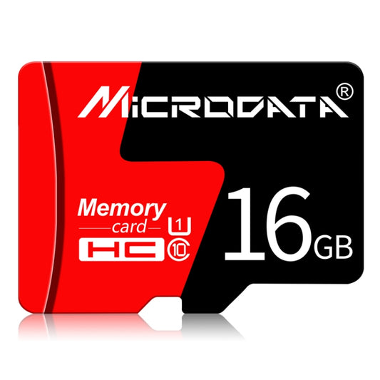 بطاقة ذاكرة مايكروداتا U1 باللونين الأحمر والأسود TF(Micro SD) سعة 16 جيجابايت