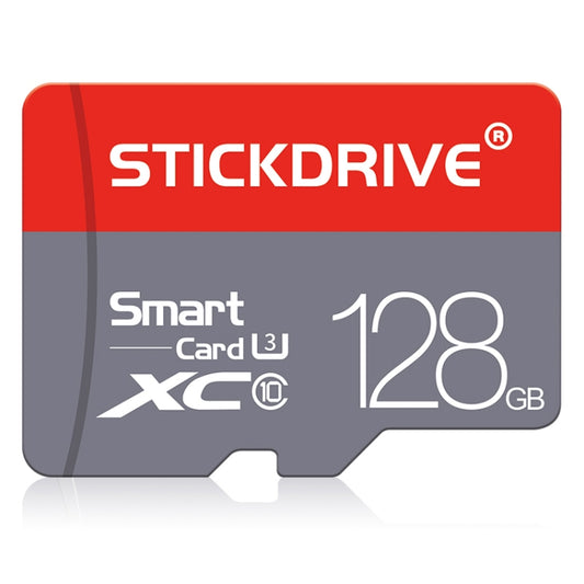 بطاقة ذاكرة ستيك درايف U3 TF(Micro SD) حمراء ورمادية، 128 جيجابايت