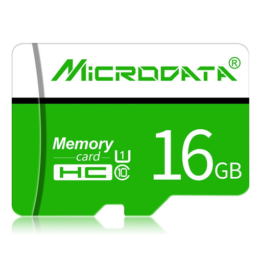 بطاقة ذاكرة مايكروداتا U1 خضراء وبيضاء TF(Micro SD) سعة 16 جيجابايت