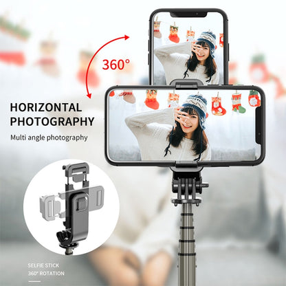 L03 Aluminum Alloy Foldable Bluetooth Tripod Selfie Stick, L03 Black
