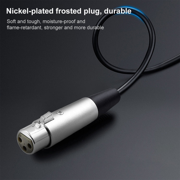 1.8m XLR 3-Pin Female to 1/4 inch (6.35mm) Mono Shielded Microphone Mic Cable, Length: 1.8m
