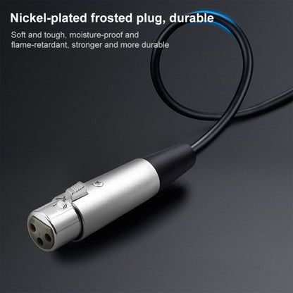 1.8m XLR 3-Pin Female to 1/4 inch (6.35mm) Mono Shielded Microphone Mic Cable, Length: 1.8m