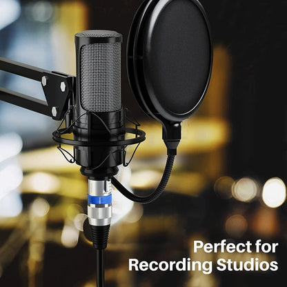1.8m 3-Pin XLR Male to XLR Female MIC Shielded Cable Microphone Audio Cord, Length: 1.8m (Blue)