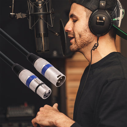 1.8m 3-Pin XLR Male to XLR Female MIC Shielded Cable Microphone Audio Cord, Length: 1.8m (Blue)