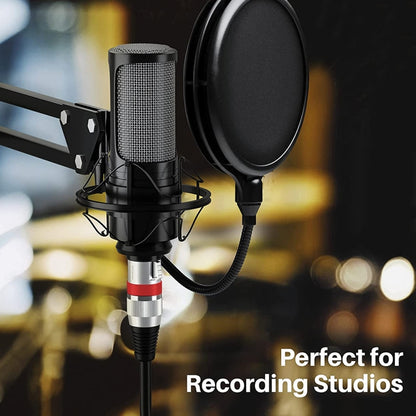 1.8m 3-Pin XLR Male to XLR Female MIC Shielded Cable Microphone Audio Cord, Length: 1.8m (Red)
