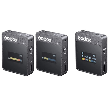 نظام ميكروفون لاسلكي Godox MoveLink II M2 مزود بجهازي إرسال وجهاز استقبال واحد لكاميرات DSLR وكاميرات الفيديو، MoveLink II M2