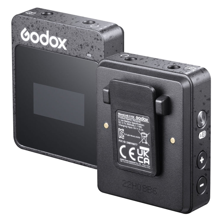 نظام ميكروفون لاسلكي Godox MoveLink II M2 مزود بجهازي إرسال وجهاز استقبال واحد لكاميرات DSLR وكاميرات الفيديو، MoveLink II M2