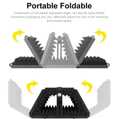 XTUGA P75 Foldable Recording Microphone Isolation Shield