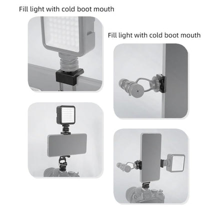 BEXIN PH-01 Desktop Live Broadcast Bracket 360 Phone Clamp Dual Cold Shoes Mount