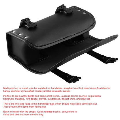 MB-OT012-BK Motorcycle Modification Accessories Universal PU Leather Waterproof Tool Bag, Size: 30.5 x 12 x 9cm, Waterproof Tool Bag
