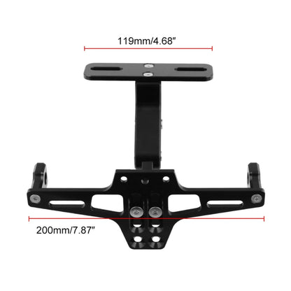 LPF013 Motorcycle Modification Accessories Universal Aircraft Shape Aluminum Alloy License Plate Bracket with LED Lights, Black with LED, Blue with LED, Red with LED