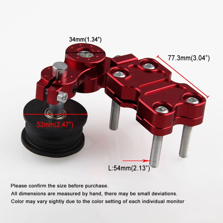 HC154 Motorcycle Modified Accessories Universal Aluminum Alloy Chain Adjuster, Aluminum Alloy Black, Aluminum Alloy Gold, Aluminum Alloy Red, Aluminum Alloy Silver