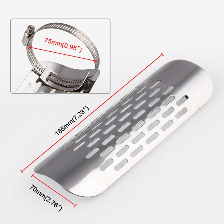 MB-EX014-S Motorcycle Modification Accessories Iron 75mm Exhaust Pipe Heat Shield for Kawasaki, MB-EX014-S