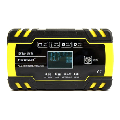 FOXSUR 12V-24V Car Motorcycle Truck Repair Battery Charger AGM Charger, EU Plug, UK Plug, US Plug, EU Plug
