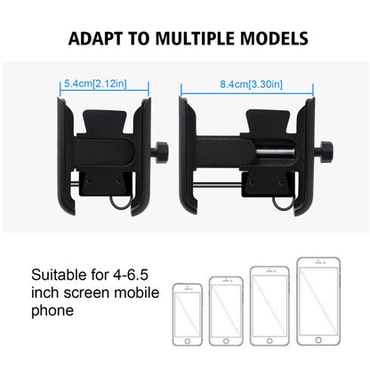 CS-856D1 Motorcycle Rotatable Chargeable Aluminum Alloy Mobile Phone Holder, Mirror Holder Version, Mirror Holder Version