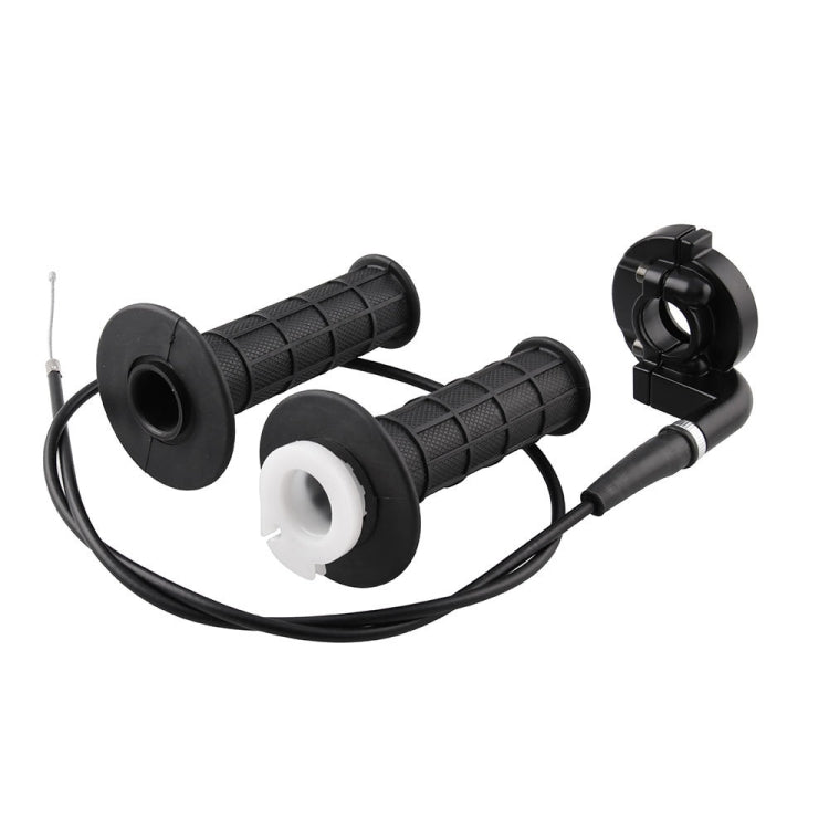 MB-MH028-BK Motorcycle Grips 22mm Handle Throttle Clamp Hand Grip with Throttle Cable  for 110-250CC ATV Quad Pit Dirt Bike Motocross Racing, MB-MH028-BK