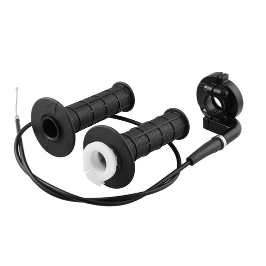 MB-MH028-BK Motorcycle Grips 22mm Handle Throttle Clamp Hand Grip with Throttle Cable  for 110-250CC ATV Quad Pit Dirt Bike Motocross Racing, MB-MH028-BK