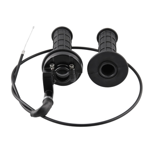 MB-MH028-BK Motorcycle Grips 22mm Handle Throttle Clamp Hand Grip with Throttle Cable  for 110-250CC ATV Quad Pit Dirt Bike Motocross Racing, MB-MH028-BK