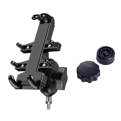 M8 Bolt Ball-Head Motorcycle Multi-function Eight-jaw Aluminum Phone Navigation Bracket with Anti-theft Knobs, M8 Bolt+Anti-theft Knobs