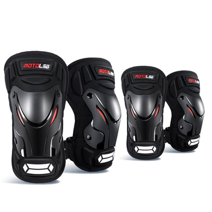 Motolsg 4 in 1 Knee Pads Elbow Pads Outdoor Sports Hiking Ski Motorcycle Bicycle Riding Protective Gear with Reflective Strip, Motolsg 4 in 1 Knee Pads Elbow Pads