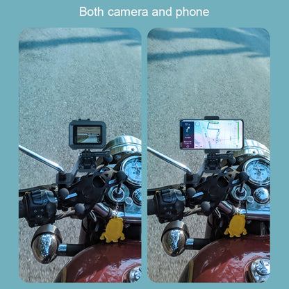 حامل هاتف من سبائك الألومنيوم بمقود دراجة نارية من RUIGPRO لكاميرات GoPro وInsta360 وDJI وغيرها من كاميرات الحركة