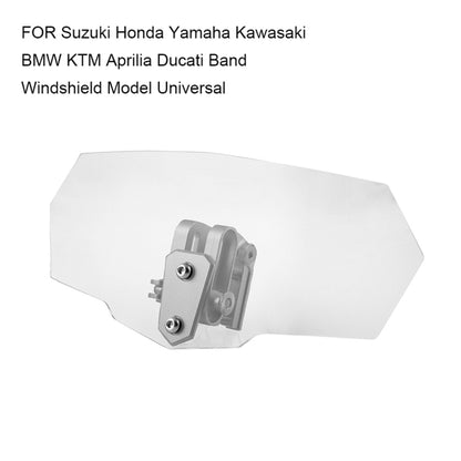 MB-WE024 Universal Motorcycle Modified Acrylic Heightened Windshield, MB-WE024(Black), MB-WE024(Grey), MB-WE024(White)