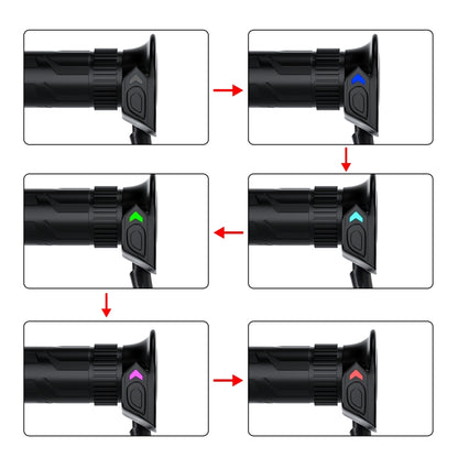 WUPP CS-990A1 Motorcycle Modified Intelligent Electric Heating Hand Cover Heated Grip Handlebar with Five Gear Temperature Control & Five Colors Indicator, CS-990A1