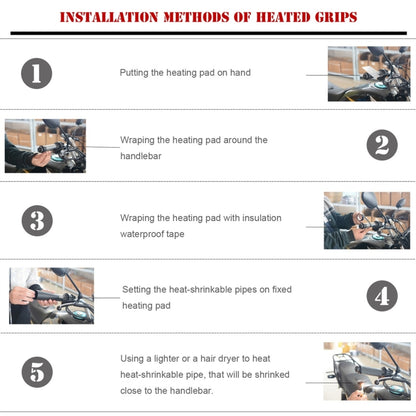 CS-054B1 Third Generation Motorcycle Modified Electric Heating Hand Cover Heated Grip Handlebar, CS-054B1