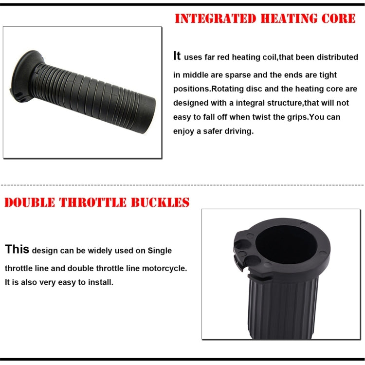 CS-203A1 Motorcycle Modified Electric Heating Hand Cover Heated Grip Handlebar, Upgrade Version, CS-203A1