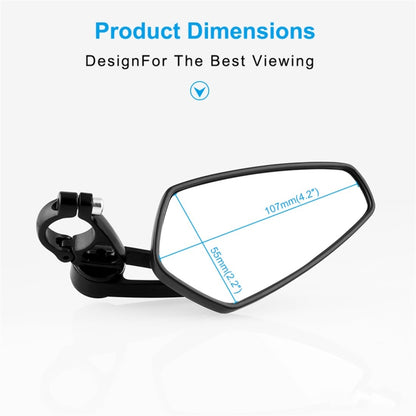 Universal 7 / 8 inch 22mm Modified Motorcycle Side Rearview Mirror, 7 / 8 inch 22mm (Blue), 7 / 8 inch 22mm (White)