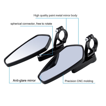 Universal 7 / 8 inch 22mm Modified Motorcycle Side Rearview Mirror, 7 / 8 inch 22mm (Blue), 7 / 8 inch 22mm (White)