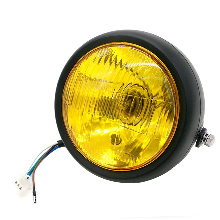 ملحقات تعديل المصابيح الأمامية LED ذات الصدفة السوداء للدراجات النارية مقاس 5.75 بوصة لـ CG125 / GN125، مصباح عتيق ذو الصدفة السوداء