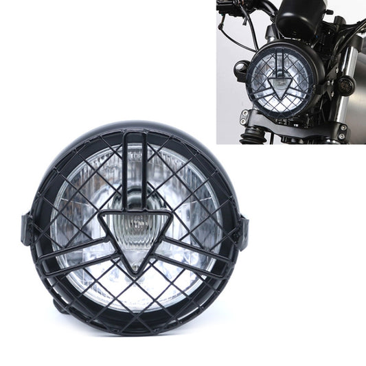 Motorcycle Arrowhead Reticular Retro Lamp LED Headlight Modification Accessories for CG125 / GN125, DM-DD-1995, DM-DD-1995 (Yellow)