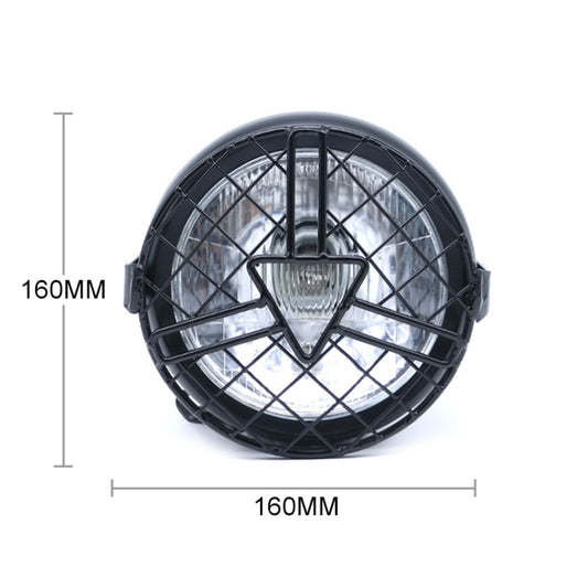 Motorcycle Arrowhead Reticular Retro Lamp LED Headlight Modification Accessories for CG125 / GN125, DM-DD-1995, DM-DD-1995 (Yellow)