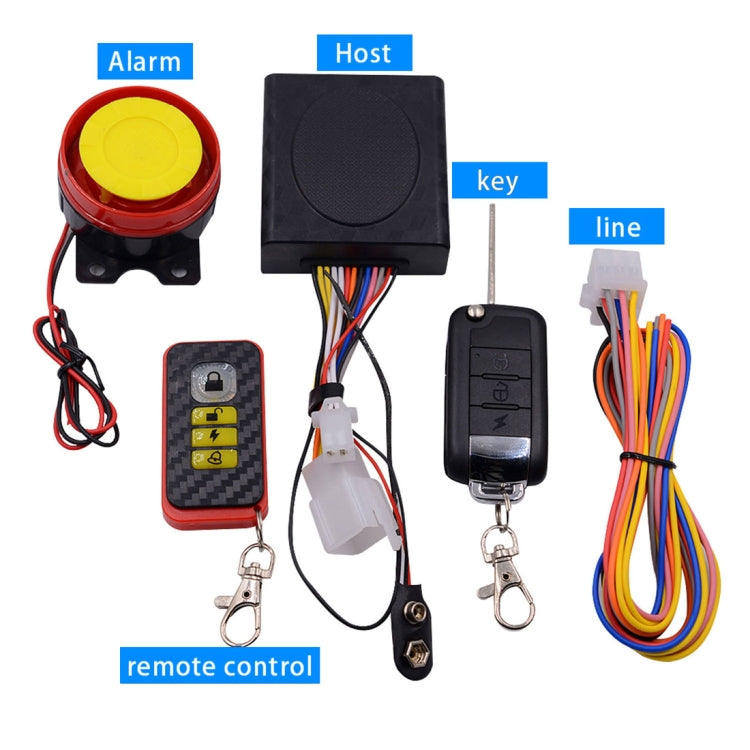 Motorcycle Smart Unidirectional Security Alarm System with Remote Control / Foldable Key, without Battery, Foldable Key