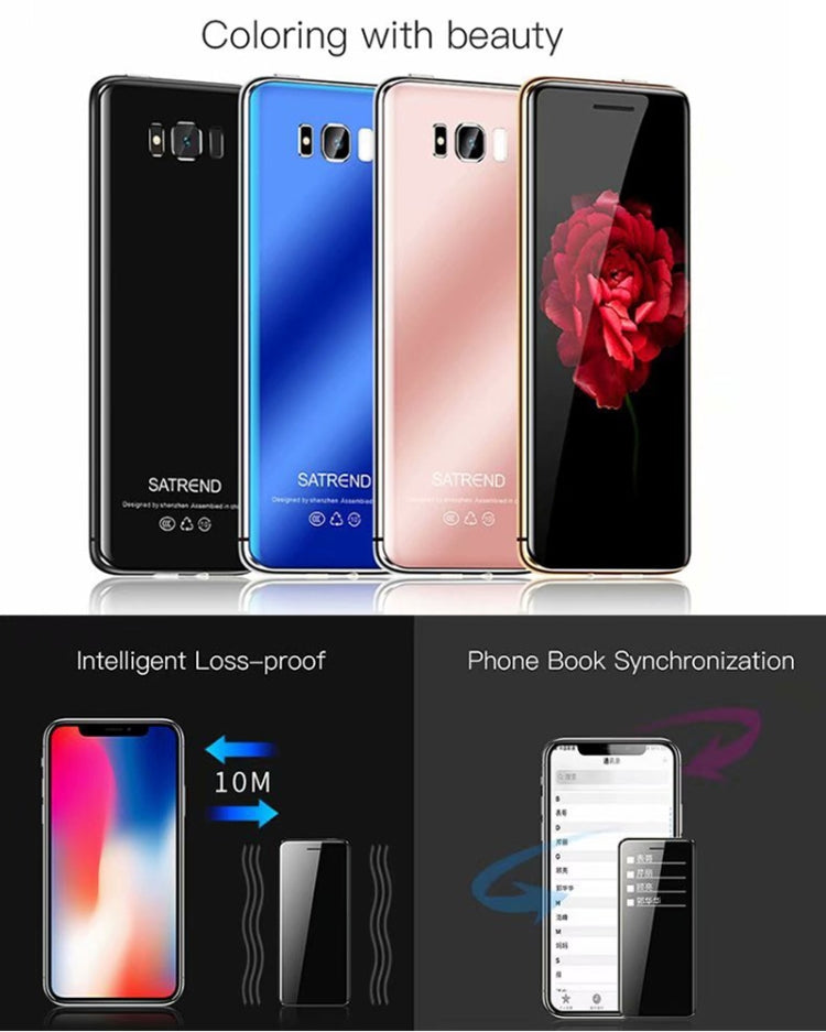 شاشة تعمل باللمس مقاس 2.4 بوصة، MTK6261D، تدعم البلوتوث، FM، GSM، شريحتي اتصال